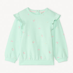 Sweat molleton oversize broderie fantaisie pour bébé fille 