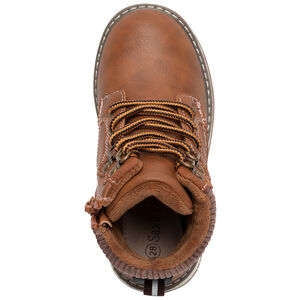 Bottillons camel à lacets et zip pour enfant garçon 