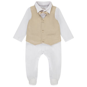 Dors-bien effet 2 en 1 gilet + nœud papillon pour bébé garçon 