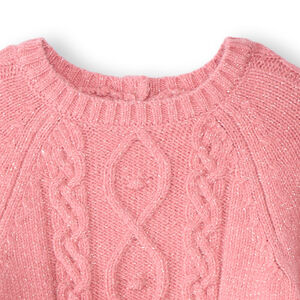 Pull poncho en tricot uni pour bébé fille 