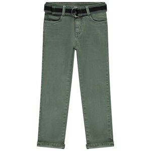 Jean droit avec ceinture amovible pour garçon 