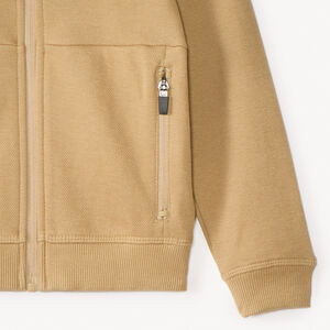 Gilet uni à capuche et poches zippées garçon 