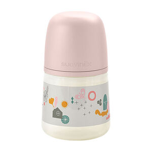 Biberon avec tétine symétrique SX Pro M 150 ml Walk in the Park Rose 