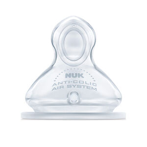 Lot 2 tétines en silicone T1 Large- Transparent 