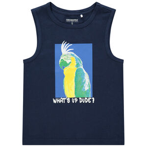 Débardeur uni print perroquet pour enfant garçon 