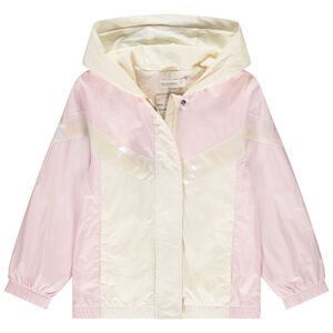 Coupe-vent en toile froissée effet color block pour fille 