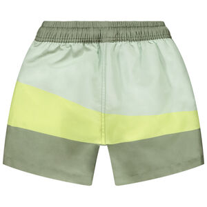 Short de bain effet colorblock avec print garçon 