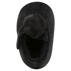 Babies en sherpa all-over avec scratch et pompon 