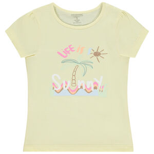 T-shirt manches courtes print fantaisie pour fille  