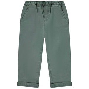 Pantalon uni en toile doublé pour bébé garçon  