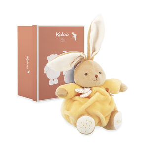 Peluche lapin Patapouf 17cm jaune 