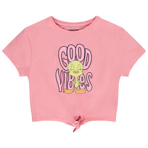 T-shirt manches courtes à nouer print Titi Warner pour fille 