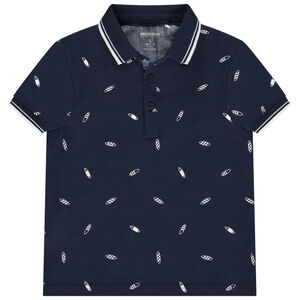 Polo manches courtes imprimé fantaisie pour garçon 