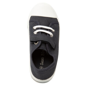 Baskets basses toile lacets élastiqués + scratch pour bébé garçon 