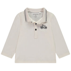Polo manches longues broderie vélo pour bébé garçon 