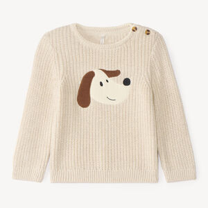 Pull en tricot bébé garçon avec patch chien 