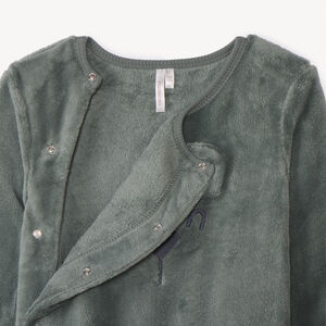 Surpyjama uni en sherpa avec ourson ludique pour bébé  