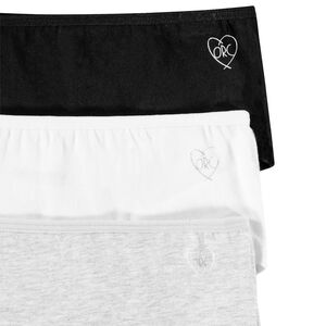 Lot de 3 shorties unis avec foil print fille 