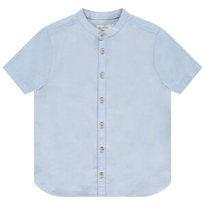 Chemise manches courtes uni à col mao pour garçon   