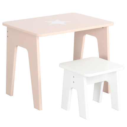 Bureau Emy Tabouret Rose Blush Blanc Orchestra Fr