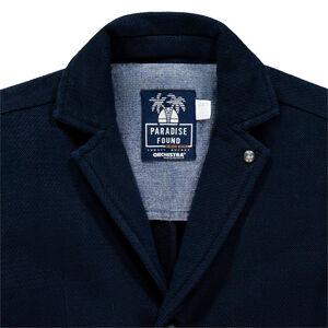 Blazer en coton bleu marine 