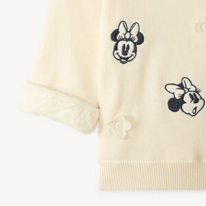 Pull oversize bébé fille broderie Minnie Disney 