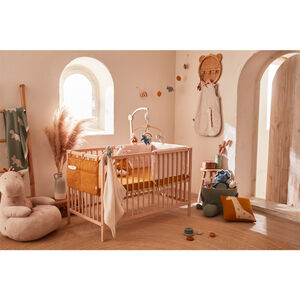 Petite peluche Dino en mousseline de coton - Eucalyptus 