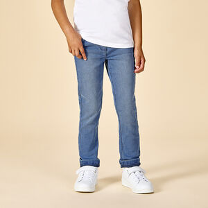 Jean slim en denim effet délavé pour fille 