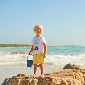 Ensemble 2 pièces t-shirt manches courtes + short imprimé surf pour bébé garçon 