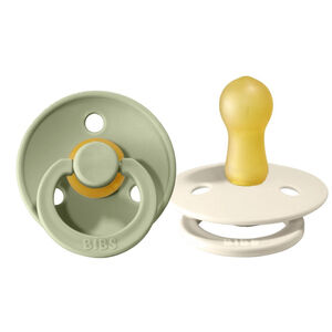 Lot de 2 sucettes colour 0-6 mois - sage/ivory 