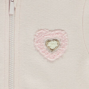 Gilet molleton avec patch bouclettes pour bébé fille 