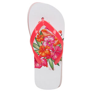 Tongs avec fleurs imprimées et bride unie 