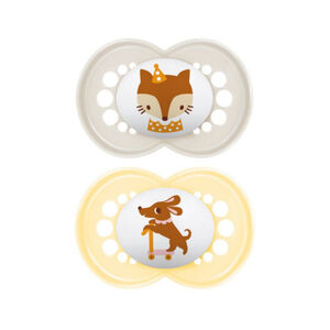 Lot de 2 sucettes silicone Original 18M+ animaux (modèle aléatoire) 