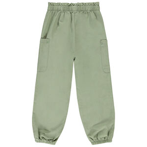 Pantalon ballon esprit cargo en toile unie fille 