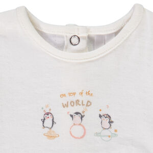 Ensemble 2 pièces imprimé fantaisie pour bébé fille 