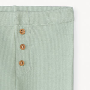 Caleçon uni côtelé avec boutons pour bébé fille 