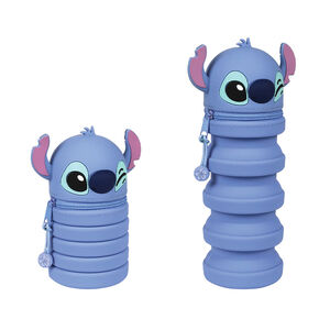 Trousse extensible en silicone Stitch Disney bleu 