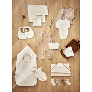 Lot de 2 bavoirs motifs lapin doublés éponge pour bébé 