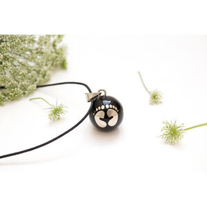 Bola avec empreinte de pieds - Noir/Argenté 