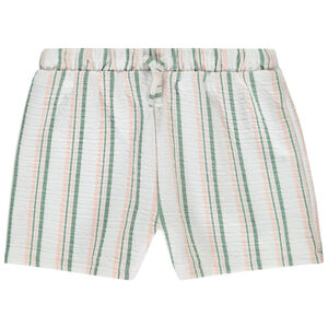 Short en maille tubique à rayures pour fille  