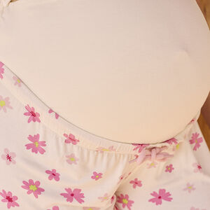 Short de pyjama de grossesse avec bandeau haut et imprimé fleuri 
