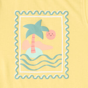 Débardeur uni print timbre pour bébé garçon 