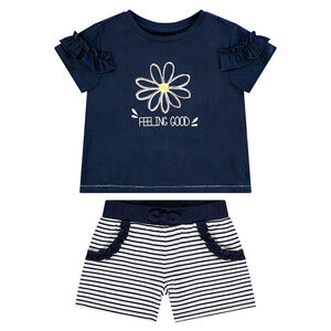 Ensemble de plage t-shirt + short pour fille 