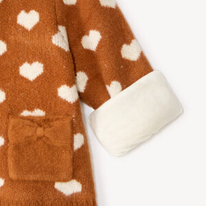 Gilet tricot bébé fille motif cœur 