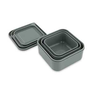 Lot de 3 lunchbox gigognes Mr. Shark gris 