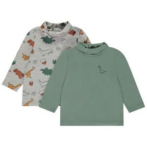 Lot de 2 sous-pulls fantaisie à col roulé pour bébé garçon 