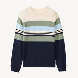 Pull en tricot fantaisie effet color block pour garçon 