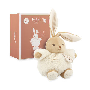 Peluche musicale lapin Patapouf 17cm crème 
