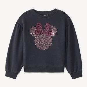 Sweat fille en molleton strass Minnie Disney 