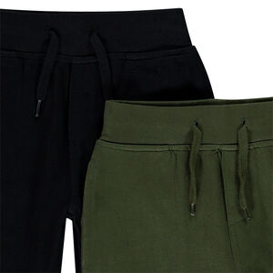 Lot de 2 bermudas unis en maille  